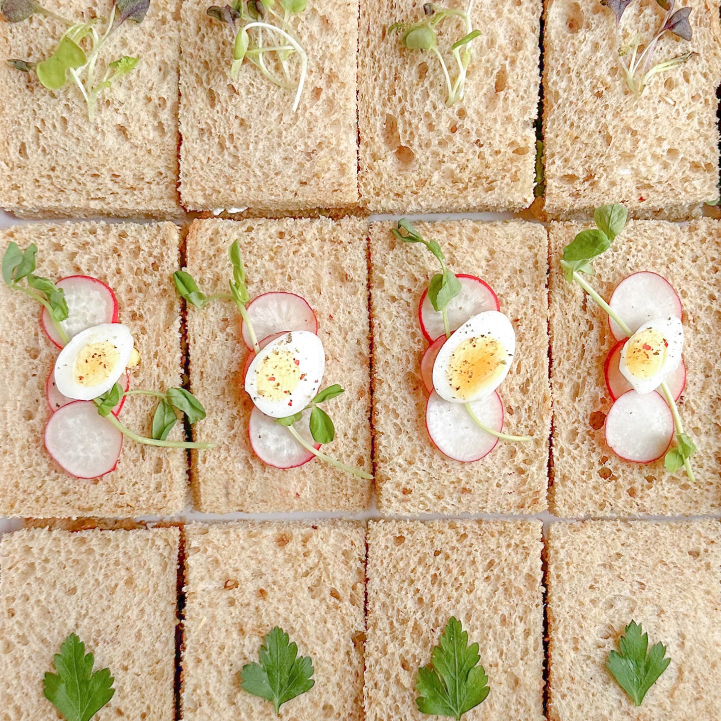 Boîte à sandwich végétarienne pour le thé.